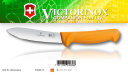 Victorinox 5.8429.13 Swibo WENGER Nóż rzeźniczy do skórowania, ostrze 13 cm, gładkie, profilowane,  uchwyt żółty