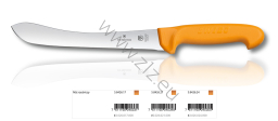 Victorinox 5.8426.24 Swibo WENGER Nóż Rzeźniczy, ostrze 24 cm (dostępne: 17cm, 21cm, 24cm; profilowane, gładkie, ostry czubek, uchwyt żółty