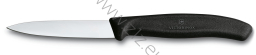 Victorinox 6.7603 Nóż do obierania warzyw i wykrajania (czarny)  sześć kolorów, ostrze 8 cm, gładkie, czubek ostry