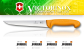 Victorinox 5.8411.22 Swibo WENGER Nóż Rzeźniczy, Ubojowy, ostrze 22 cm (dostępne: 18cm, 20cm, 22cm, 25cm, szerokie, gładkie, ostry czubek, uchwyt żółty