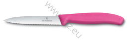 Victorinox 6.7736.L5 Nóż pikutek do obierania warzyw i wykrajania (różowy)  sześć kolorów, ostrze 10 cm, ząbkowane, czubek ostry