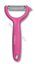 Victorinox 7.6079.5 Obieraczka do warzyw i owoców, dedykowana do obierania pomidorów i kiwi, uchwyt różowy