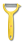 Victorinox 7.6079.8 Obieraczka do warzyw i owoców, dedykowana do obierania pomidorów i kiwi, uchwyt żółty