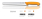 Victorinox 5.8441.25 Swibo WENGER Slicing knife, nóż do plastrowania, gładkie ostrze, 25 cm z zaokrąglonym czubkiem, uchwyt żółty (dostępne ostrza: 25 cm, 30 cm)