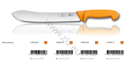Victorinox 5.8436.22 SWIBO Nóż rzeźniczy, ostrze 22 cm gładkie, szerokie, czubek ostry, WENGER code # 2.036.022.000 BUTCHER'S KNIFE stiff blade