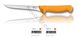 Victorinox 5.8409.13 Swibo WENGER Nóż trybownik, ostrze 13 cm, proste, gładkie, giętkie, uchwyt żółty