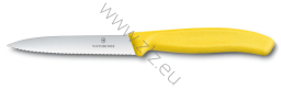 Victorinox 6.7736.L8 Nóż pikutek do obierania warzyw i wykrajania (żółty)  sześć kolorów, ostrze 10 cm, ząbkowane, czubek ostry