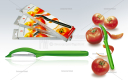 Szwajcarska obieraczka Victorinox 7.6075.4 do warzyw i owoców, dedykowana do obierania pomidorów, uchwyt zielony